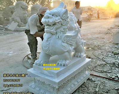 中国建行为什么安放财石雕貔貅